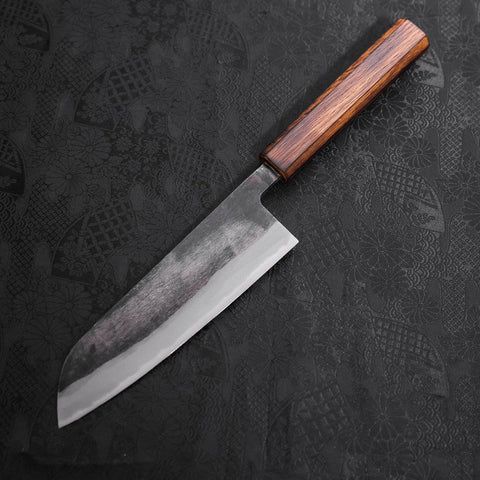 Santoku Blue Steel #2 Kurouchi Mango Sumi Urushi 165 mm