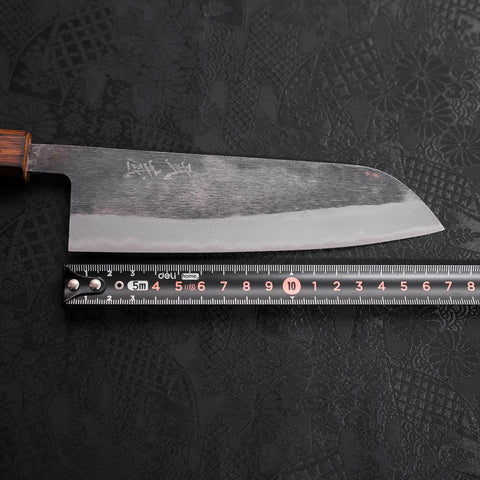 Santoku Blue Steel #2 Kurouchi Mango Sumi Urushi 165 mm