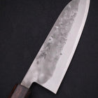 Santoku Blue Steel #2 Nashiji Stainless Clad Sumi Urushi Handle 165mm-[Musashi]-[Japanese-Kitchen-Knives]