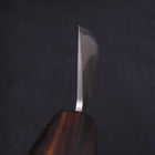 Santoku Blue Steel #2 Nashiji Stainless Clad Sumi Urushi Handle 165mm-[Musashi]-[Japanese-Kitchen-Knives]
