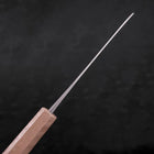 Santoku Blue Steel #2 Nashiji Stainless Clad White Urushi Handle 165mm-[Musashi]-[Japanese-Kitchen-Knives]