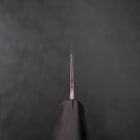 Santoku Blue Steel #2 Stainless Clad Kurouchi Buffalo Ebony Handle 165mm-[Musashi]-[Japanese-Kitchen-Knives]
