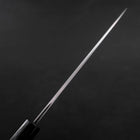 Santoku Blue Steel #2 Suminagashi Buffalo Ebony Handle 170mm-[Musashi]-[Japanese-Kitchen-Knives]