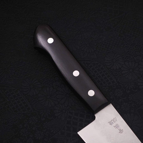 Santoku Blue Steel #2 Tsuchime Revestimiento de Acero Inoxidable Mango Occidental 170mm