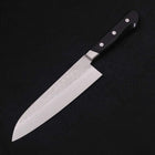 Santoku Blue Steel #2 Tsuchime Stainless Clad Western Handle 180mm-[Musashi]-[Japanese-Kitchen-Knives]