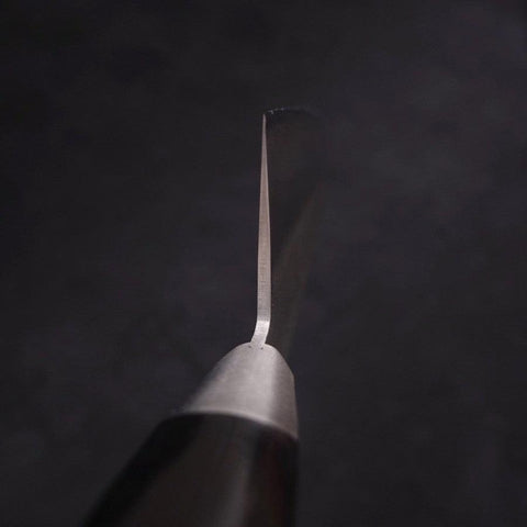 Santoku Blue Steel #2 Tsuchime Stainless Clad Western Handle 180mm-[Musashi]-[Japanese-Kitchen-Knives]