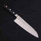 Santoku Blue Steel #2 Tsuchime Stainless Clad Western Handle 180mm-[Musashi]-[Japanese-Kitchen-Knives]