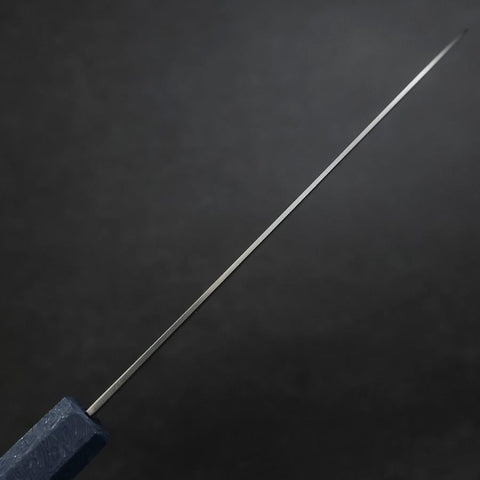 Santoku Chromax Polished Blue Urushi Handle 170mm-[Musashi]-[Japanese-Kitchen-Knives]
