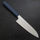 Santoku Chromax Polished Blue Urushi Handle 170mm-[Musashi]-[Japanese-Kitchen-Knives]