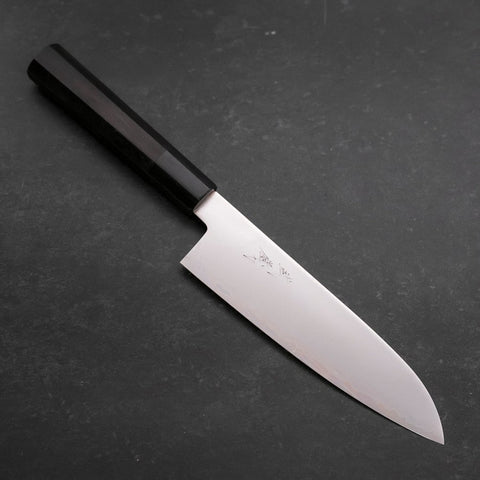 Santoku Chromax Polished Buffalo Ebony Handle 170mm-[Musashi]-[Japanese-Kitchen-Knives]