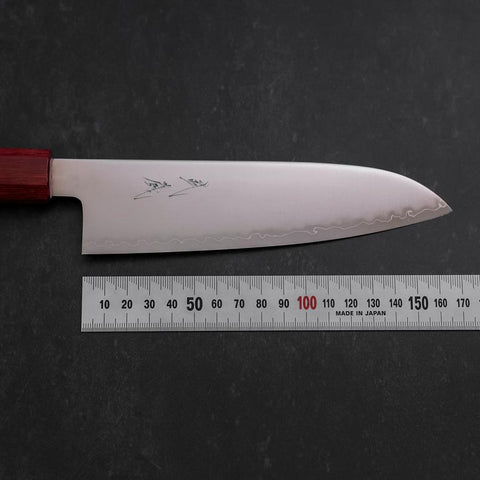 Santoku Chromax Polished Walnut Handle 170mm-[Musashi]-[Japanese-Kitchen-Knives]