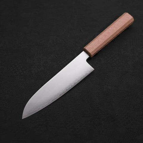 Santoku Chromax Polished White Urushi Handle 170mm-[Musashi]-[Japanese-Kitchen-Knives]
