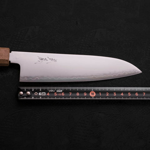 Santoku Chromax Polished White Urushi Handle 170mm-[Musashi]-[Japanese-Kitchen-Knives]