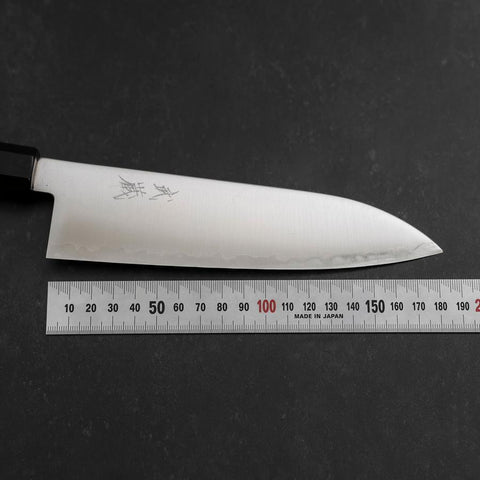 Santoku HAP-40 Polished Buffalo Ebony Handle 180mm-[Musashi]-[Japanese-Kitchen-Knives]