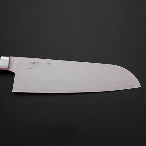 Santoku Molybdenum Polished Western Black Handle 175mm (6.8”)-[Musashi]-[Japanese-Kitchen-Knives]