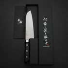 Santoku Molybdenum Polished Western Black Handle 175mm-[Musashi]-[Japanese-Kitchen-Knives]