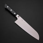 Santoku Molybdenum Polished Western Black Handle 175mm-[Musashi]-[Japanese-Kitchen-Knives]