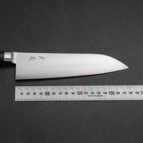 Santoku Molybdenum Polished Western Black Handle 180mm-[Musashi]-[Japanese-Kitchen-Knives]