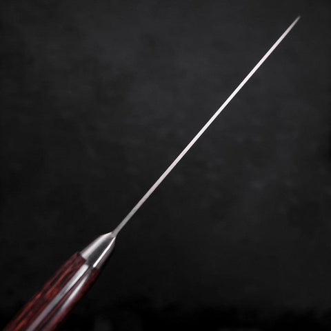 Santoku Molybdenum Polished Western Mahogany Handle 180mm-[Musashi]-[Japanese-Kitchen-Knives]