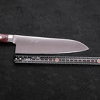 Santoku Molybdenum Polished Western Mahogany Handle 180mm-[Musashi]-[Japanese-Kitchen-Knives]