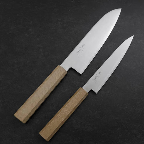 Santoku & Petty Chromax Pulido Mango Urushi Blanco Set Sakura