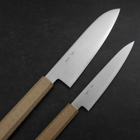 Santoku & Petty Chromax Pulido Mango Urushi Blanco Set Sakura
