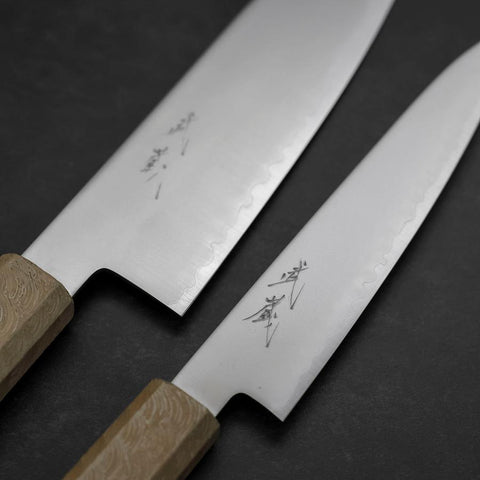 Santoku & Petty Chromax Pulido Mango Urushi Blanco Set Sakura