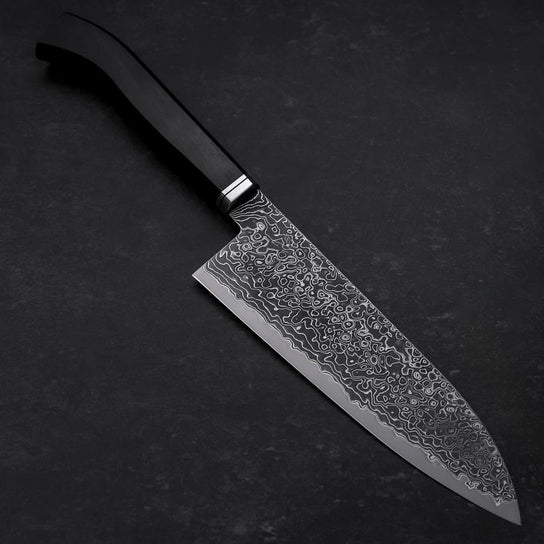 Santoku SG-2 Kurozome Damasco Mango de Ébano 180mm