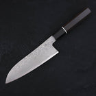 Santoku SG-2 Damascus Buffalo Ebony Handle 165mm-[Musashi]-[Japanese-Kitchen-Knives]