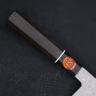 Santoku SG-2 Damascus Buffalo Ebony Handle 165mm-[Musashi]-[Japanese-Kitchen-Knives]