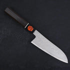 Santoku SG-2 Damascus Buffalo Ebony Handle 165mm-[Musashi]-[Japanese-Kitchen-Knives]