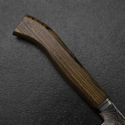 Santoku SG-2 Damascus Western Golden Ebony Handle 180mm (7”)-[Musashi]-[Japanese-Kitchen-Knives]