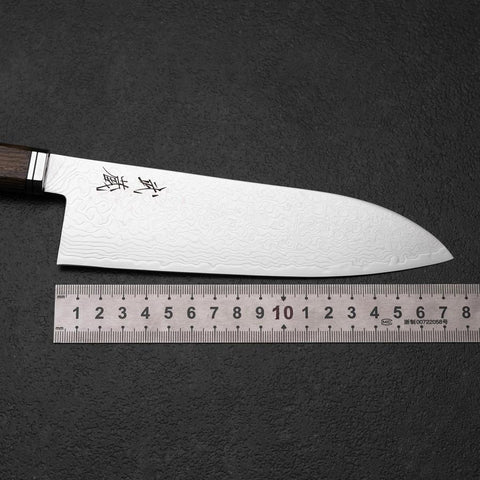 Santoku SG-2 Damascus Western Golden Ebony Handle 180mm (7”)-[Musashi]-[Japanese-Kitchen-Knives]