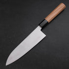 Santoku SG-2 Polished Buffalo Zelkova Handle 180mm-[Musashi]-[Japanese-Kitchen-Knives]