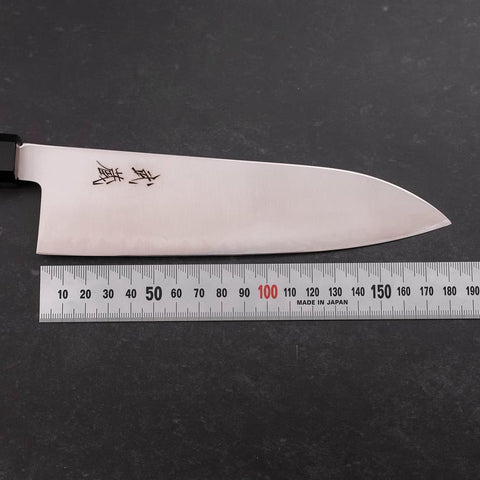 Santoku SG-2 Polished Buffalo Zelkova Handle 180mm-[Musashi]-[Japanese-Kitchen-Knives]