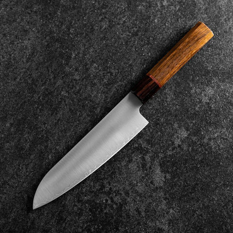 Santoku SG-2 Polished Ovangkol Handle 180mm (7”)-[Musashi]-[Japanese-Kitchen-Knives]