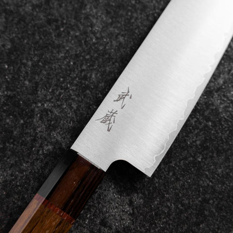 Santoku SG-2 Polished Ovangkol Handle 180mm (7”)-[Musashi]-[Japanese-Kitchen-Knives]