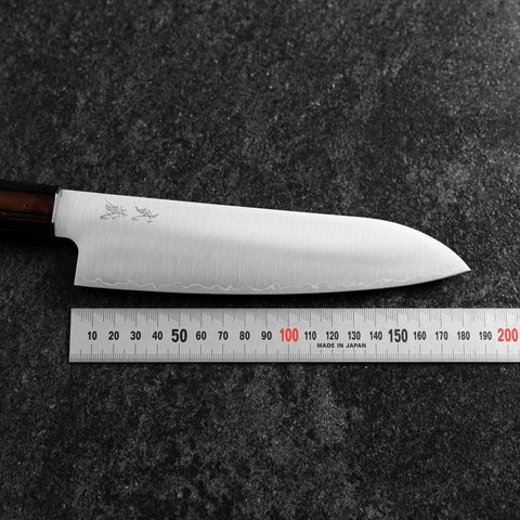 Santoku SG-2 Polished Ovangkol Handle 180mm (7”)-[Musashi]-[Japanese-Kitchen-Knives]