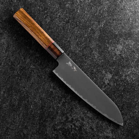 Santoku SG-2 Polished Ovangkol Handle 180mm (7”)-[Musashi]-[Japanese-Kitchen-Knives]