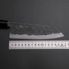Santoku SK Steel Kurouchi Kurigata Magnolia Handle 165mm-[Musashi]-[Japanese-Kitchen-Knives]