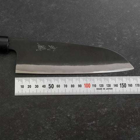 Santoku SK Steel Kurouchi Magnolia Handle 165mm-[Musashi]-[Japanese-Kitchen-Knives]