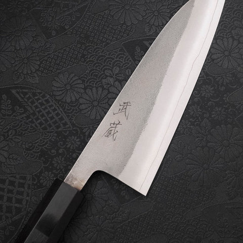 Santoku SKD11 Nashiji Ebony Handle 165mm-[Musashi]-[Japanese-Kitchen-Knives]