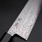 Santoku SLD Black Damascus Ebony Handle 170mm (6.7”)-[Musashi]-[Japanese-Kitchen-Knives]