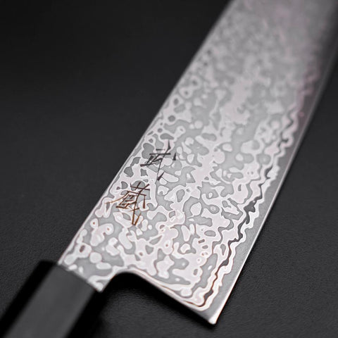 Santoku SLD Black Damascus Ebony Handle 170mm (6.7”)-[Musashi]-[Japanese-Kitchen-Knives]