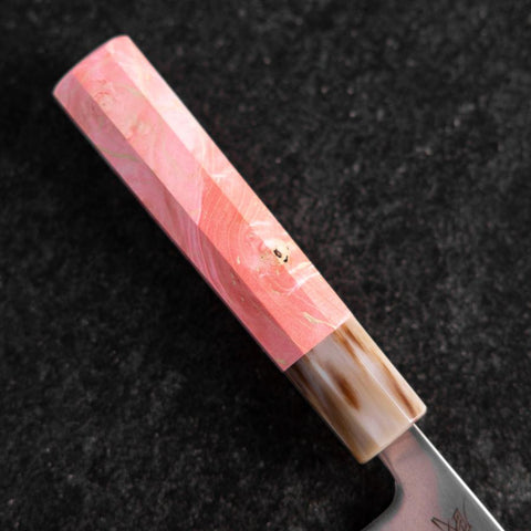 Santoku SLD Mirror Buffalo Dark Pink Maple Handle 170mm (6.7”)