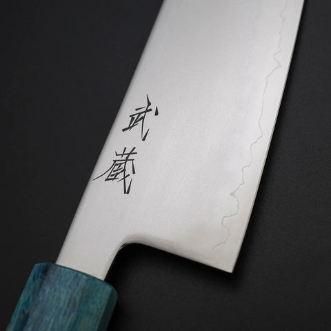 Santoku SLD Mirror Coral Shore Handle 170mm-[Musashi]-[Japanese-Kitchen-Knives]
