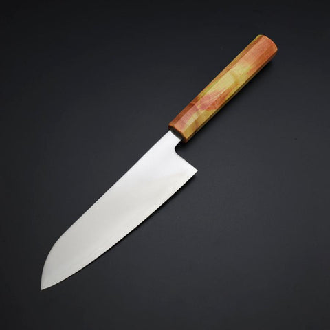 Santoku SLD Mirror Sunset Orange Handle 170mm-[Musashi]-[Japanese-Kitchen-Knives]