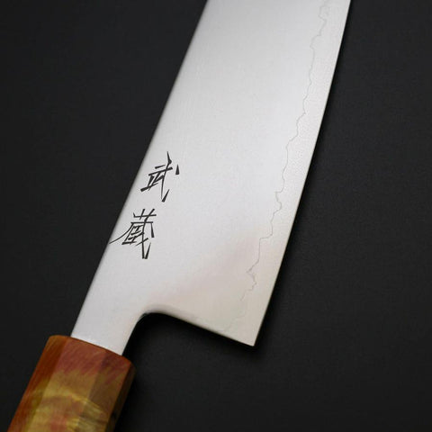 Santoku SLD Mirror Sunset Orange Handle 170mm-[Musashi]-[Japanese-Kitchen-Knives]