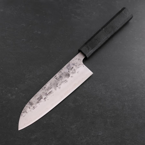 Santoku SLD Nashiji Washi Black Ishime Handle 165mm-[Musashi]-[Japanese-Kitchen-Knives]