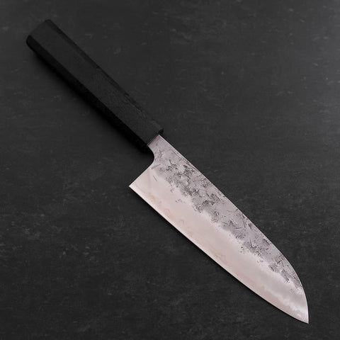 Santoku SLD Nashiji Washi Black Ishime Handle 165mm-[Musashi]-[Japanese-Kitchen-Knives]